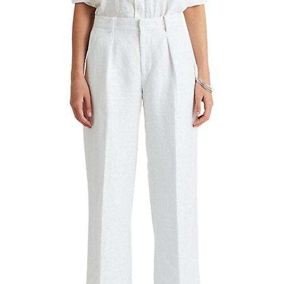 NWT Linen Twill Wide-Leg Pants Lauren Ralph Lauren - Picture 2 of 7